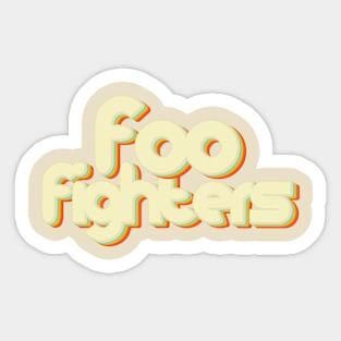 vintage color foo fighters Sticker